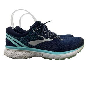 Brooks Ghost 11 Cushioned Running Sneakers Womens 9 Navy/Light Blue *READ